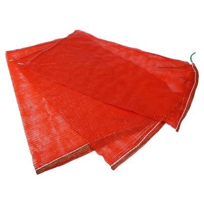 China Competitive Price 25kg 30kg Orange Mesh Drawstring Small Small Fruit Onion Potato Fruit Net Bags Recyclable Net Bag Recyclable Packaging Drawstring for sale