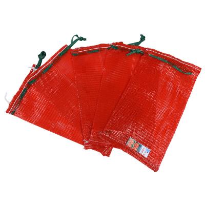 China Recyclable Reticulated Fruit Bag For Large Fruit Net Bag Orange And Drawstring Net Bag for sale