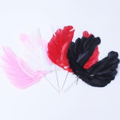 China Cake Decorating Cake Topper White Feather Colorful Feather Large For Weeding And Birthday Party Decoration for sale