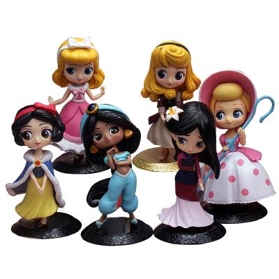 China 3 year+ Cake Topper PVC Shepherdess Sleep Beauty Solid Googly Eyed Princess Jasmine Princess Aurora For Cake Decoration for sale