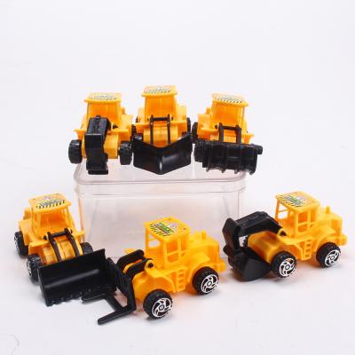 China Transport Toy Cake Topper Kids Toys Plastic Car Six Sets Engineering Construction Vehicle For Cake Decrotation for sale