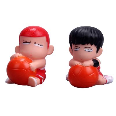 China 3 year+ factory direct vinyl Q version Rukawa Kaede and Sakuragi basketball figure doll for sale