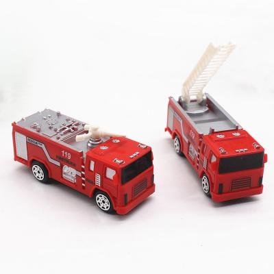 China Wholesale Topper Plastic Fire Truck For 3 year+ Mini Cheap Miini Toy Kids Car Birthday Cake Topper for sale