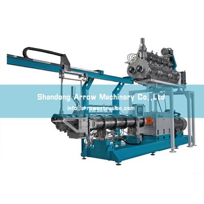 中国 Floating Fish Feed Automatic Aquatic Feed Floating Fish Feed Production Line Pet Food Pellet Machine 販売のため