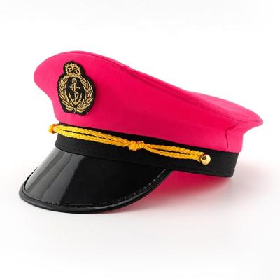 China 2020The image factory will sell pink best-selling lieutenant uniform hat, sailor hat, captain hat for sale