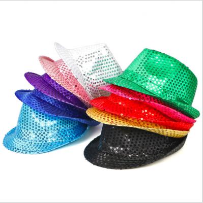 China Image factory supply fashion glitter hats fedorash jazz direct ats to masquerade parties for sale