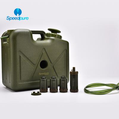 China Portable 15L Camping Water Filter Tank Portable Water Filter Jerrycan for Hiking and RV for sale