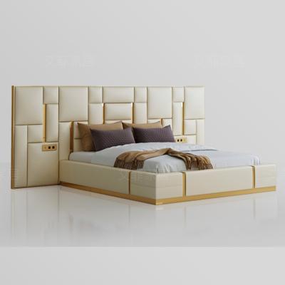 China Durable Modern King Size Bed Frame Luxury Master Bed Set Master Bedroom Furniture On Sale for sale