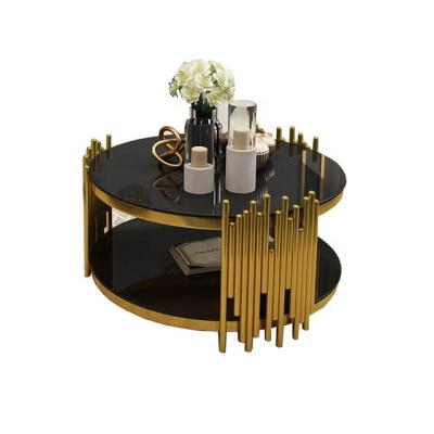 China Hot Sale Modern Design Durable Furniture Coffee Table Set Round Stainless Steel Coffee Table for sale