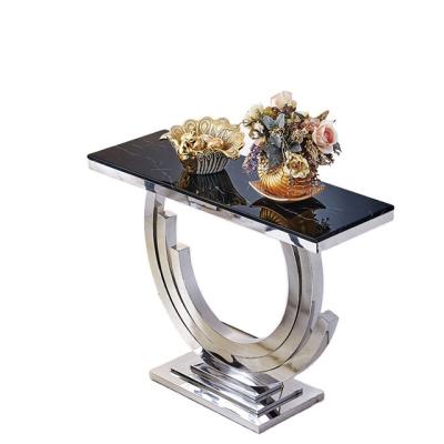 China Factory price adjustable home luxury hallway table modern stainless steel console table(other) for sale