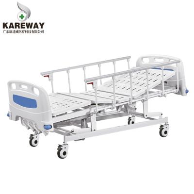 China OEM Commercial Manual Size Bed Usde Nurse Furniture 4 Cranks Adult Hospital Bed for sale