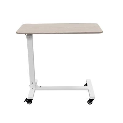 China Traditional Medical Food Table For Hospital Bed , Adjustable Hospital Overbed Table With Wheels for sale