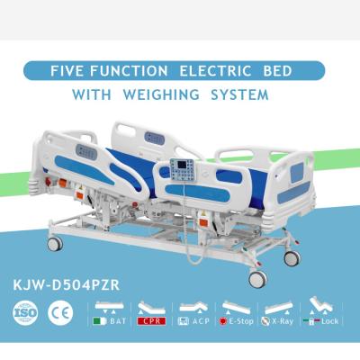 China 5 Function Remote Control Luxury Electric Bed LED Hospital Bed Advanace Medical Automatic Patient Bed With Moteck Motor for sale