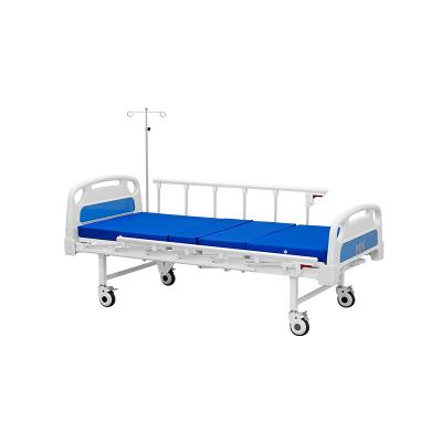 China rear & Knee Tilting 2 Cranks Blue Color Adult Nursing Bed Two Function Standard Medical Bed For Patients for sale