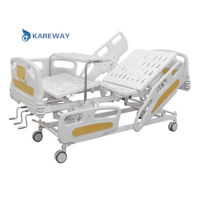 China Manual Easy Operate S336 Best Price Mechanical Homecare ICU Bed With Overbed Food Board for sale