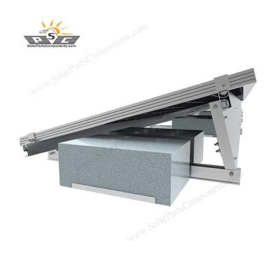 China Aluminum Solar Roof Structure Concrete Block Base For Flat Roof Mount System for sale