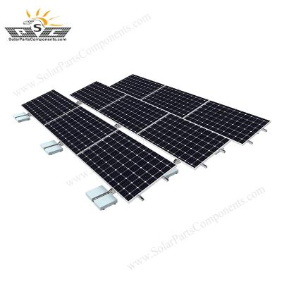 China Aluminum Weighted Flat Roof Solar Mount Adjustable Structure Aluminum Solar Mounting Accessories for sale