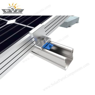 China Aluminum Solar Roof Bracket For Commercial Flat Rooftop Solar Mounting Structure for sale