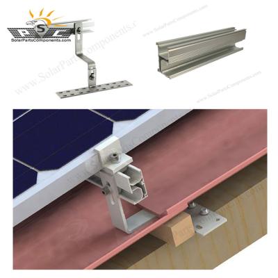 China Aluminum Alloy Solar Panel Bracket Support Gallery Rails 4200mm Aluminum Solar Mounting Rail For Solar Support for sale