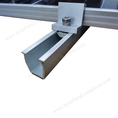 China 6063 Aluminum And Stainless Steel Solar Mounting Rail 4200mm Aluminum Roof PV System Solar Rack Mounting Rail for sale