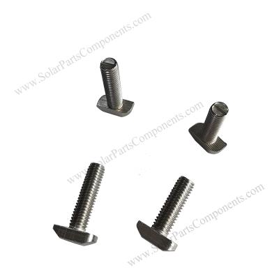 China Solar PV Solar Panel Installation Stainless Steel T Head Bolts T Bolt End Clamp For Solar Power System for sale