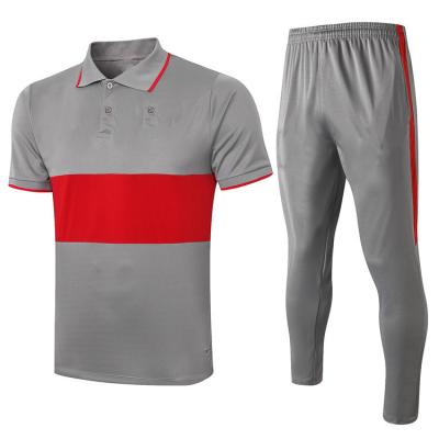 China New polo shirt training pants summer competition professional training suit quick-drying special warm-up suit for sale