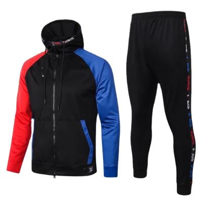 China Factory direct supply quick dry long pull hooded jacket football singlet training suit club singlet suit for sale