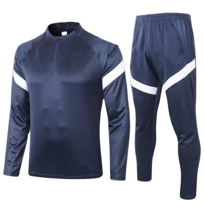 China Custom made blue team soccer uniform 2022 quality soccer uniforms quick dry kids sublimation football uniforms for sale