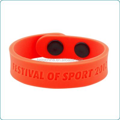 China Customized Printed Silicone Wristband , Adjustable Silicone Wristbands With Custom Text Or Logo for sale