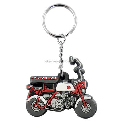 China Promotion Promotion PVC Key Chain , Motorcycle Shape Embossed Logo 3D Key Chain for sale