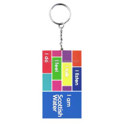 China Custom Embossed Promotion PVC Key Chain Logo Embossed Key Chain for sale