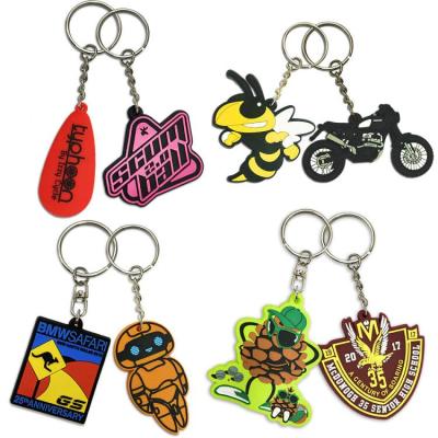 China Custom 2D/3D PVC rubber key chain, you can fully customize your colors, sizes, shapes and logo for sale