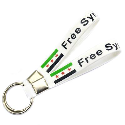 China Hot Selling Promotional Gifts Personalized Custom Logo USB Wristband Silicone Key Chain With Rubber Key Chain for sale