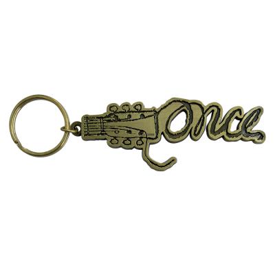 China Decorations / Gifts / Souvenirs Bronze Color Metal Die Cut 3D Logo Keychain for sale