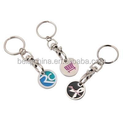 China Other Promotional Metal Supermarket Trolley Coins Custom Message And Logo for sale