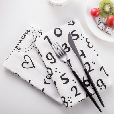 China QUICK DRY custom digital printing cotton kitchen flour sack dish linen tea towel with your design for sale