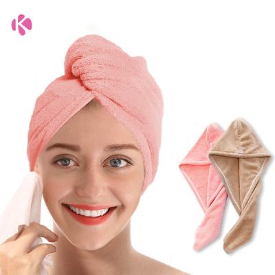 China High Quality QUICK DRY Microfiber Hair Salon Cotton Towel Wrap Anti Magic Quick Dry Frizz Hair Dryer Towel Turban for sale