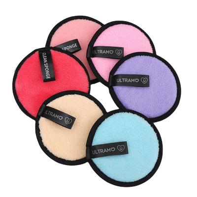 China Korean Round Simple Lazy Puff W Soft Touch Powder Puff Remover Pile Makeup Remover Face Wash Fashion Protective Polyester Lazy Puff for sale