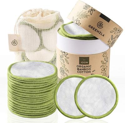 China Reusable Soft Touch Makeup Remover Pads (20 Packs) with Washable Laundry Bag and Round Box for Storage | 100% Organic Bamboo Cotton Rounds F for sale