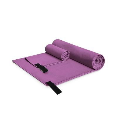 China Custom Made QUICK DRY Logo Malaysia Microfiber Yoga Hand Gym Suede Thick Towels Small Logo Square Print Quick Dry In Buck for sale