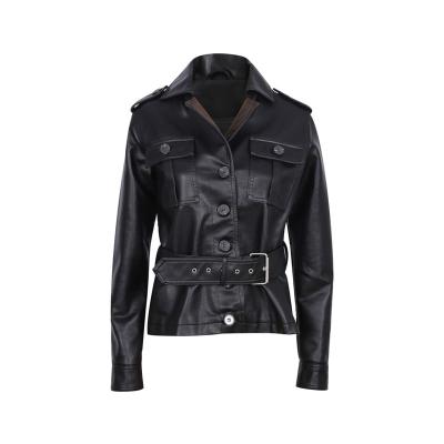 China Waterproof Custom Women's Motorcycle Jacket Biker Black PU Faux Leather Jackets Biker Motorcycle Jacket For Women for sale