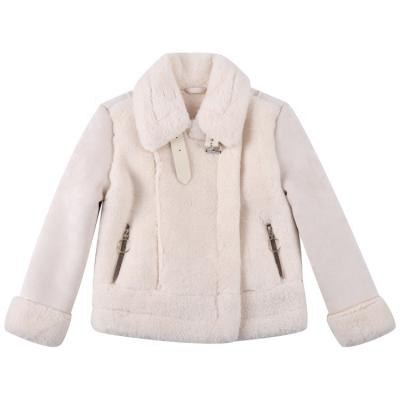 China Hot Selling High Quality Children Anti-Shrink Refined Faux Dyed Zipper Fur Winter Coats For Kids for sale