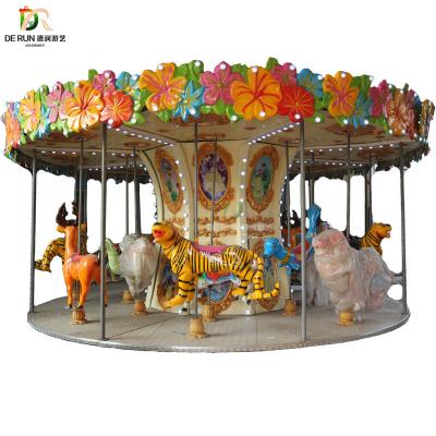 China Outdoor Playground Mini Carousel Horse 8 Seats Carousel Kiddie Ride Amusement Game Machine for sale