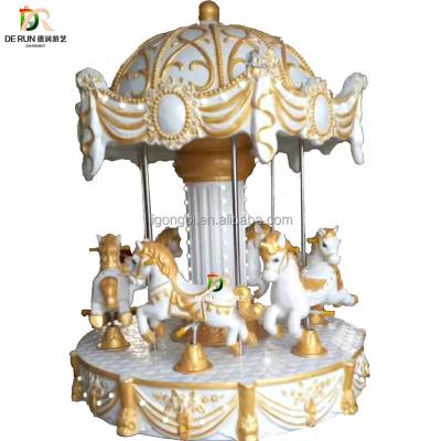 China FRP & Steel 3 Seat Carousel Luxury Towers For Sale! 3 Horse Carousel 3 Seats Mini Small Carousel Horse For Sale for sale