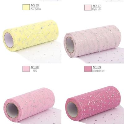 China Factory 6 Yards Inch10 Sheer Sequin Tulle Roll Embroidered Sequin Tulle for sale