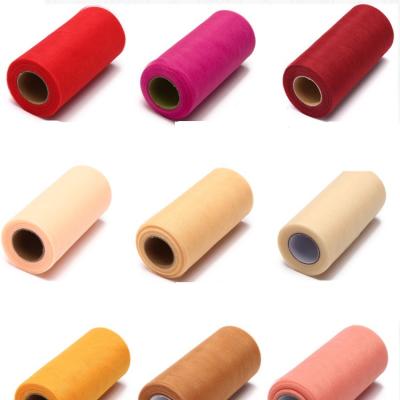 China Sheer 6inch Sparkle Nylon Tulle Fabric Roll Customizable Tutu Tulle Fabric Tulle Roll Plain Tulle For Embroidery for sale