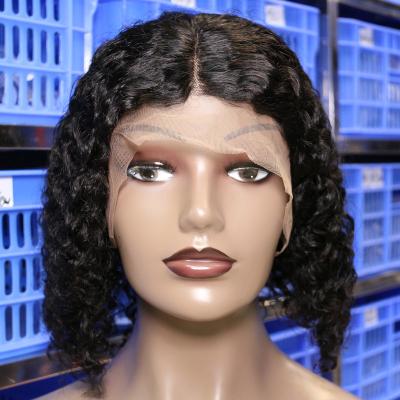 China Lace Front Wig For Black Women Bob Hair Wigs Jerry Curls Human Curly Hair Wholesale Peruvian Short Full Lace Wig Vendor for sale