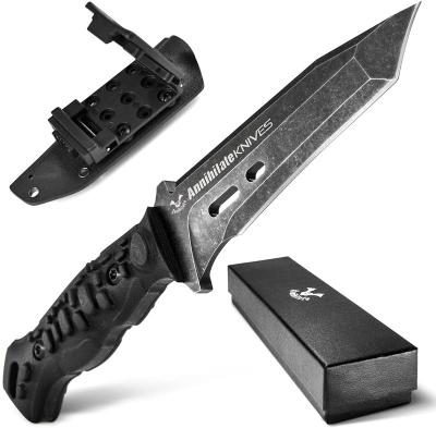 China Stone Wash Zunelotoo Annihilate Handle G10 Steel Frontier Tactical Knife D2 for sale