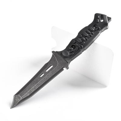 China Stone Wash Zunelotoo 3.85 Inch Blade 9cr18mov Stainless Steel Fixed Blade Knife Camp Pocket Tactical Military Hunting Knife for sale