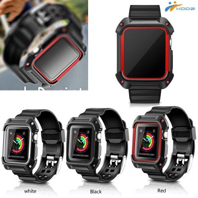 China 2018 Rubber For Apple Watch Silicon Band With Case Protector Universal For iWatch Series 1/2/3, For 38mm/42mm for sale